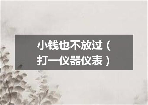 小钱也不放过（打一仪器仪表）