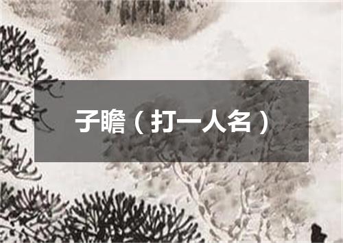 子瞻（打一人名）