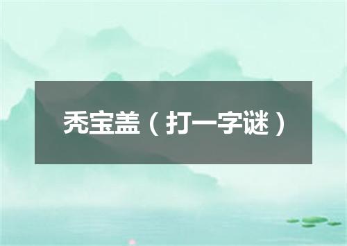 秃宝盖（打一字谜）