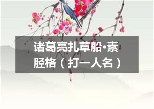 诸葛亮扎草船·素胫格（打一人名）