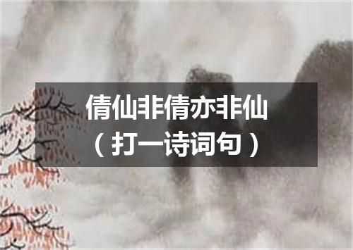 倩仙非倩亦非仙（打一诗词句）