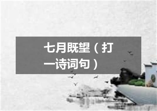 七月既望（打一诗词句）