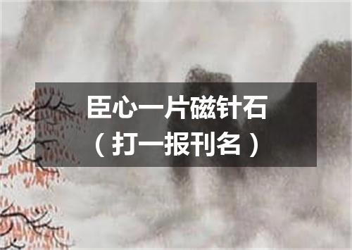 臣心一片磁针石（打一报刊名）