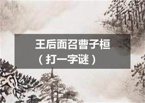 王后面召曹子桓（打一字谜）