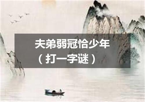 夫弟弱冠恰少年（打一字谜）