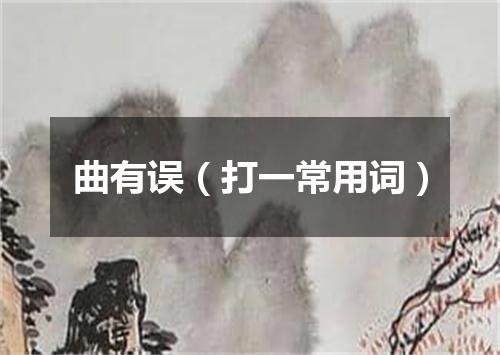 曲有误（打一常用词）