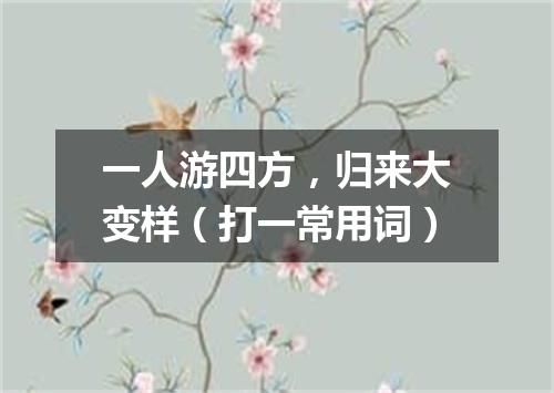 一人游四方，归来大变样（打一常用词）