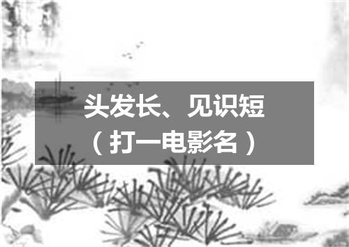 头发长、见识短（打一电影名）