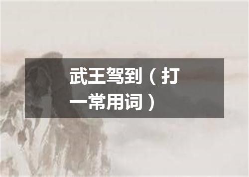 武王驾到（打一常用词）