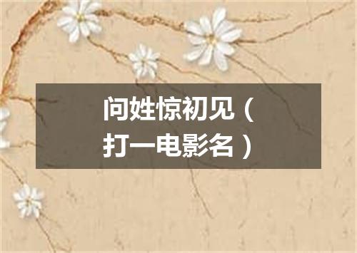 问姓惊初见（打一电影名）