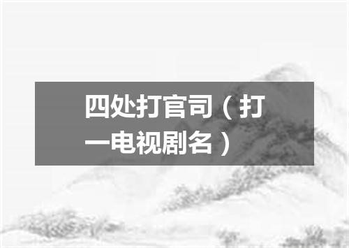 四处打官司（打一电视剧名）