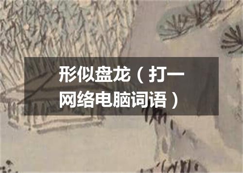 形似盘龙（打一网络电脑词语）