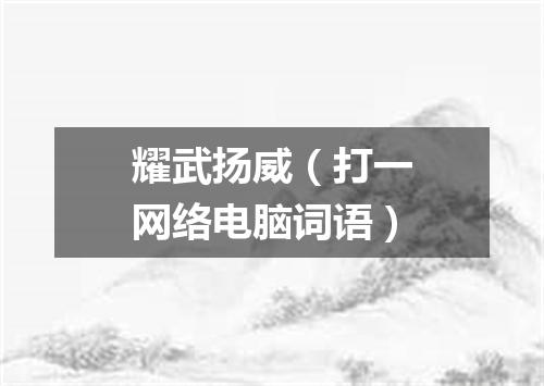 耀武扬威（打一网络电脑词语）