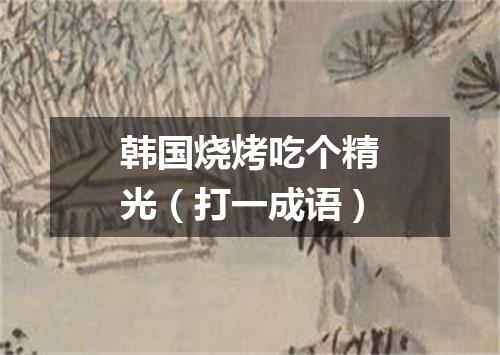 韩国烧烤吃个精光（打一成语）