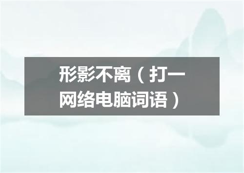 形影不离（打一网络电脑词语）
