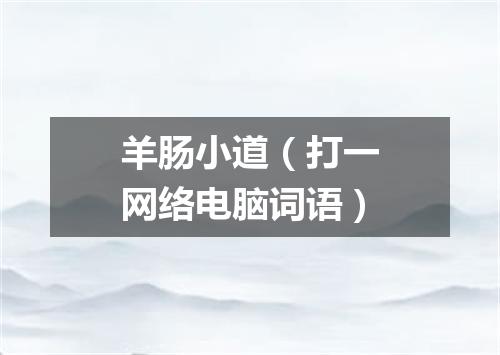 羊肠小道（打一网络电脑词语）