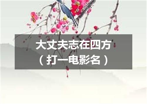 大丈夫志在四方（打一电影名）