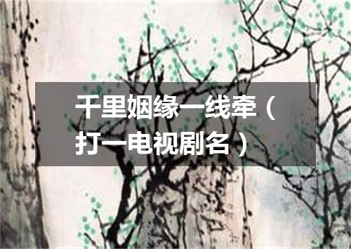千里姻缘一线牵（打一电视剧名）