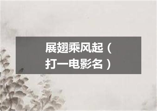 展翅乘风起（打一电影名）