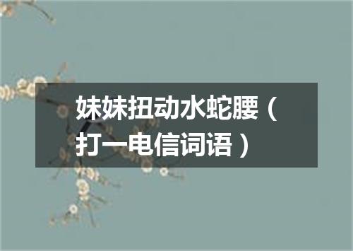 妹妹扭动水蛇腰（打一电信词语）