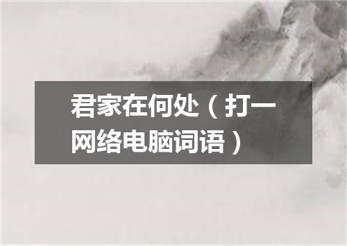 君家在何处（打一网络电脑词语）