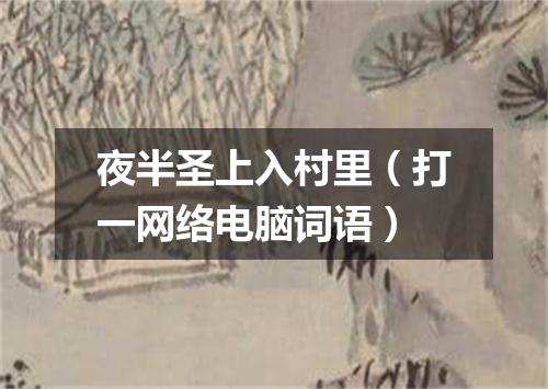 夜半圣上入村里（打一网络电脑词语）
