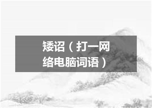 矮诏（打一网络电脑词语）