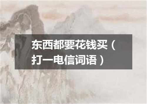 东西都要花钱买（打一电信词语）