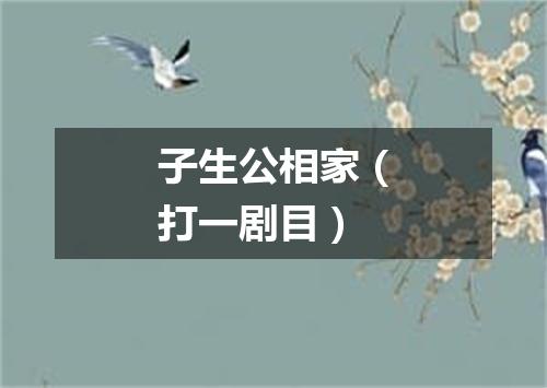 子生公相家（打一剧目）