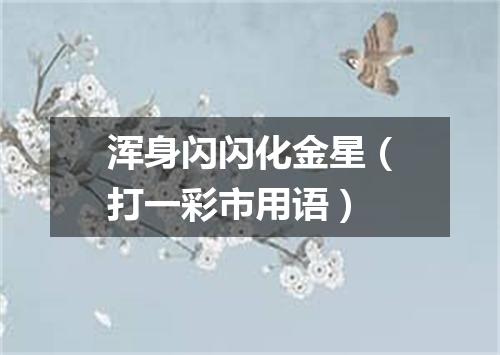 浑身闪闪化金星（打一彩市用语）