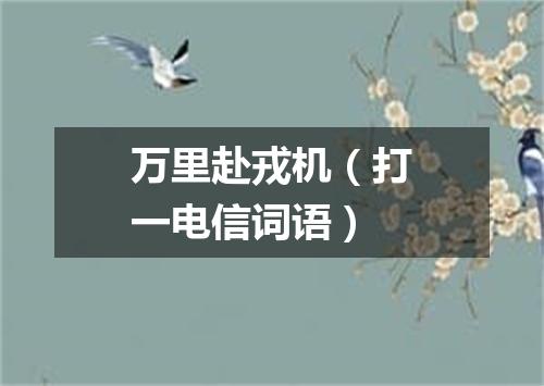 万里赴戎机（打一电信词语）
