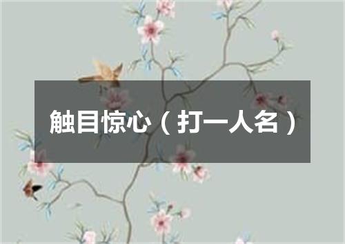 触目惊心（打一人名）