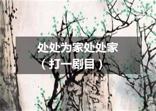 处处为家处处家（打一剧目）