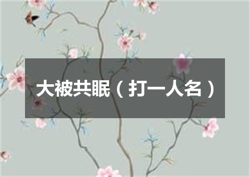 大被共眠（打一人名）