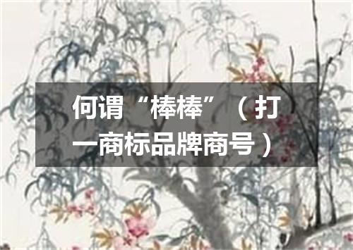何谓“棒棒”（打一商标品牌商号）