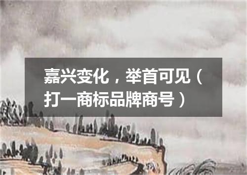 嘉兴变化，举首可见（打一商标品牌商号）