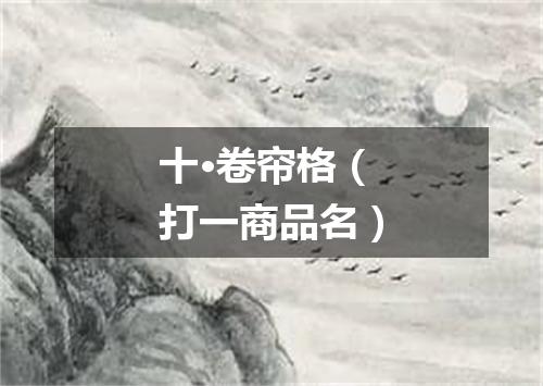 十·卷帘格（打一商品名）