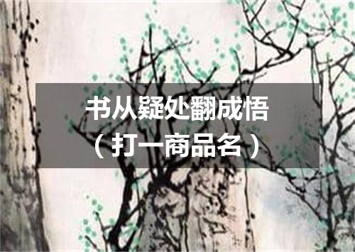 书从疑处翻成悟（打一商品名）