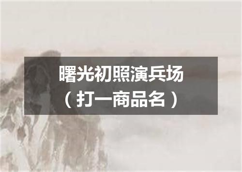 曙光初照演兵场（打一商品名）