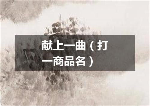 献上一曲（打一商品名）