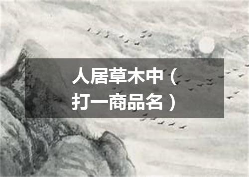 人居草木中（打一商品名）