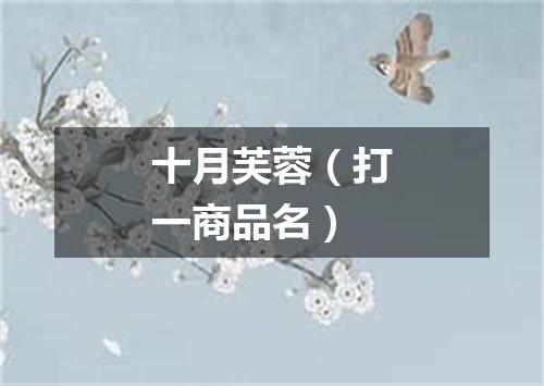 十月芙蓉（打一商品名）