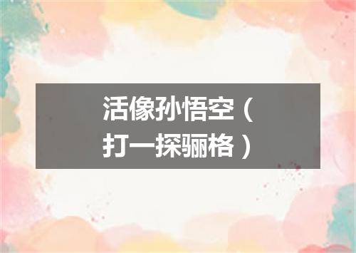 活像孙悟空（打一探骊格）