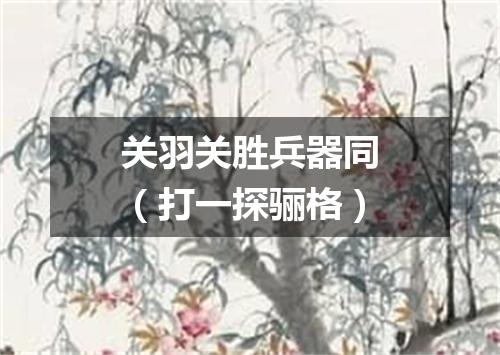 关羽关胜兵器同（打一探骊格）