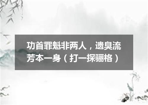 功首罪魁非两人，遗臭流芳本一身（打一探骊格）