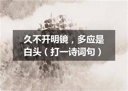 久不开明镜，多应是白头（打一诗词句）