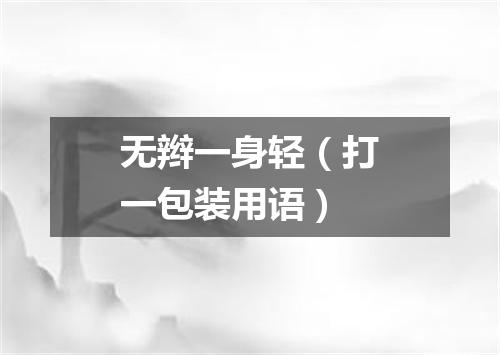 无辫一身轻（打一包装用语）