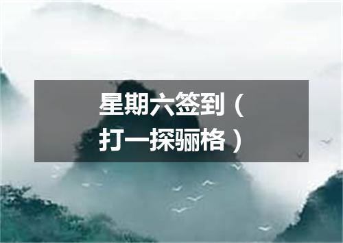 星期六签到（打一探骊格）