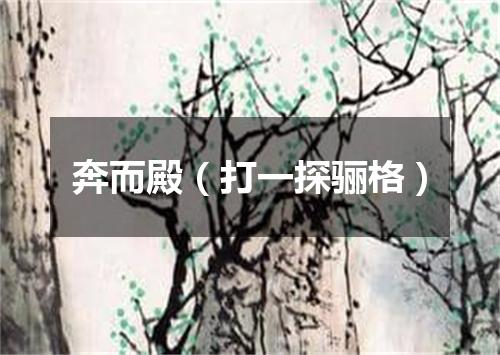 奔而殿（打一探骊格）