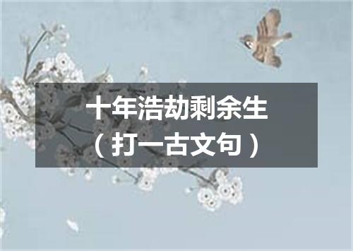 十年浩劫剩余生（打一古文句）